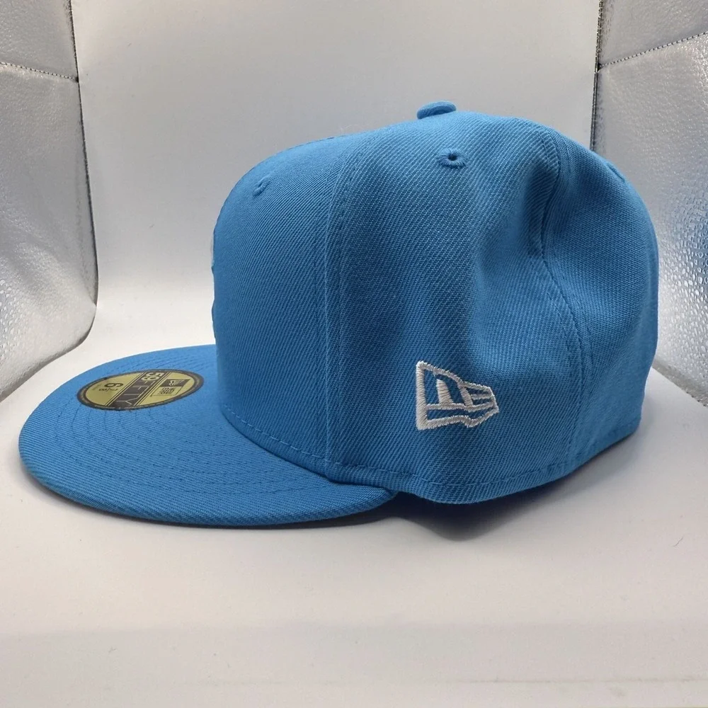 New Era 59Fifty Chicago Cubs Baby Blue Spring Collection Hat Size 7 1/8‎ New